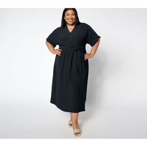 Women Control Women's Petite Dress 3XP Textured Woven Black A653702